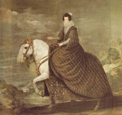 Diego Velazquez Portrait equestre de la reine Elisabeth (df02)